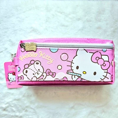 Estuche para lápices de maquillaje Sanrio Hello Kitty bolsa cosmética con cremallera Foto 1 de 4