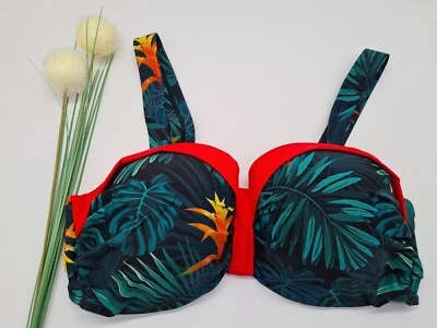 Sheego by Joe Browns Bademode Bikini Oberteil grün gemustert 037 (946) NEU - Bild 1 von 3