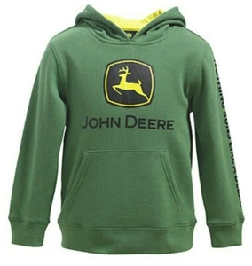 NEW John Deere Boys Green Trademark Logo Hoodie Sweatshirt 4 5 6 7 8 10/12 14/16 - Picture 1 of 1