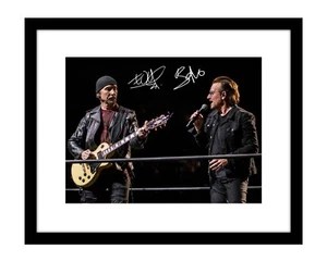 Bono & The Edge 8x10 signed Fotodruck U2 Band Konzert handsigniert Memorabilia - Bild 1 von 2