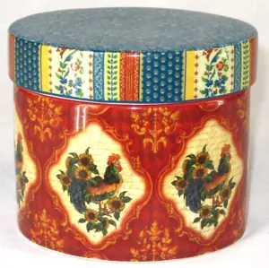 Zertifiziert International Keramik Oval Box Deckel Hahn Land Muster Huhn - Bild 1 von 9