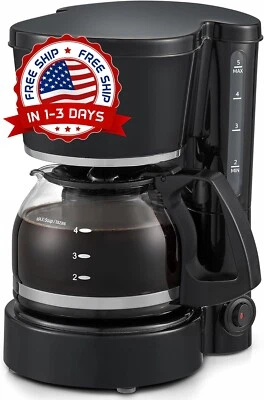 Cafetera Electrica 5 Tazas 600W Maquina De Cafe Cafeteras Electricas Pequeñas US - Image 1 of 4