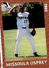 2003 Missoula Osprey Grandstand #6 Javier Brito Puerto La Cruz Venezuela VZ Card