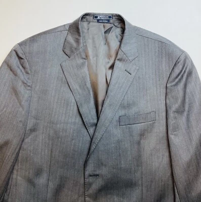 Куртка мужская Lauren Ralph Lauren American Living Blazer 44S серая шерстяная в елочку - Изображение 1 из 4