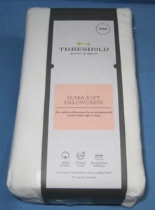 Threshold Two Pack of Ultra Soft White King Size Pillowcases - Picture 1 of 2