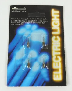 Miniature House Dollhouse Light Bulbs 12V for Candlesticks - Pack of 4 - NEW - Picture 1 of 2