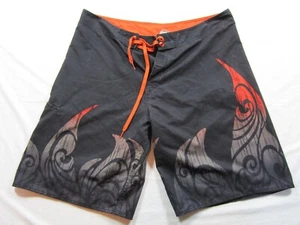Camisas Crazy Hawaii Tablero Hombre 36 Negro Bolsillo Tribal Gris Naranja Surf Playa - Imagen 1 de 8