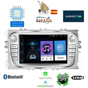 RADIO 7" FORD FOCUS MONDEO GALAXY S/C-MAX- ANDROID 11 GPS BLUETOOTH ¡REGALO CAM! - Imagen 1 de 12