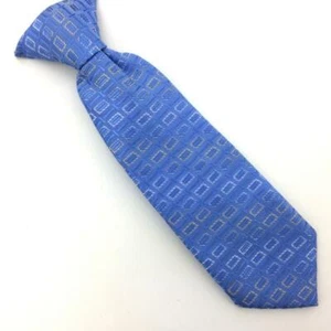 Anonymous Tie Clip-on Clipon Blue Silver Necktie Boy Child Infant I16-243 New - Picture 1 of 3
