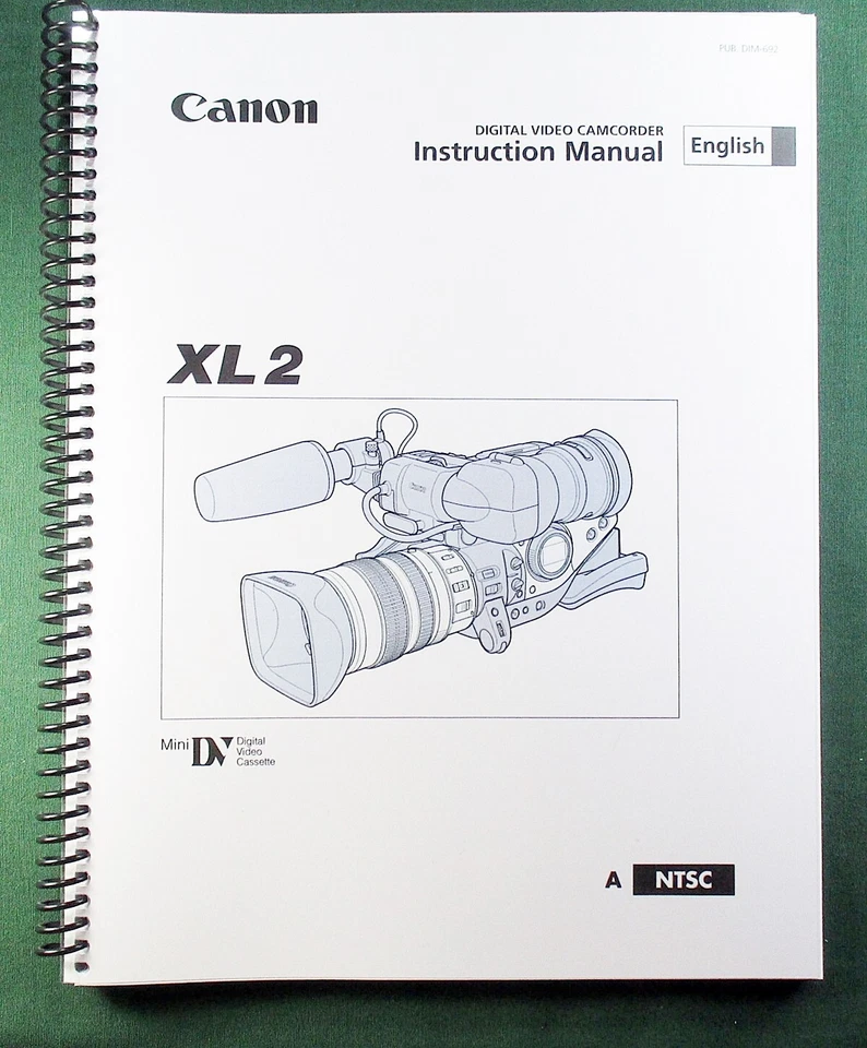 Canon XL2 Instruction Manual: 126 Pages & Protective Covers! - Image 1 of 1