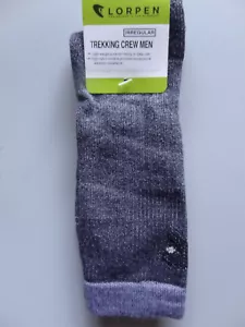 NEW 1 Pair Lorpen Trekking Crew Socks Men's Large (Shoe Size 10-12½) - Picture 1 of 5