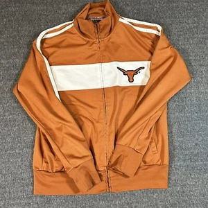 Vintage Texas Longhorns Full Zip Track Jacket Men’s Size Medium Orange Y2K Boxy - Picture 1 of 9