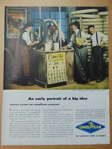 1945 GOOD YEAR Old 1912 Tire Manufacturing Shop Vintage Art Print Ad - Bild 1 von 1