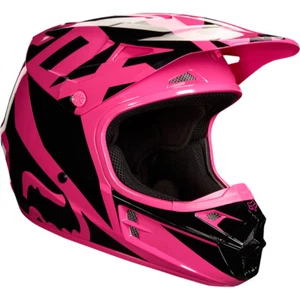 FOX V1 HELMET RACE MOTOCROSS MX - PINK enduro bike mtb bmx full face - Picture 1 of 5