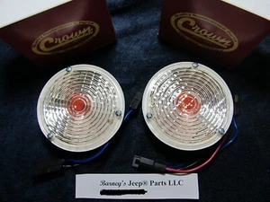 FITS JEEP CJ5 CJ6 CJ7 FRONT SIGNAL PARKING LAMP 1969 - 1976 1/2 PAIR 989852! - Picture 1 of 4