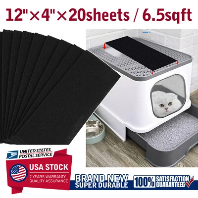 20PCS 4"×12" Premium Activated Carbon Pads For Air Conditioner&Air Purifiers USA - Image 1 of 4