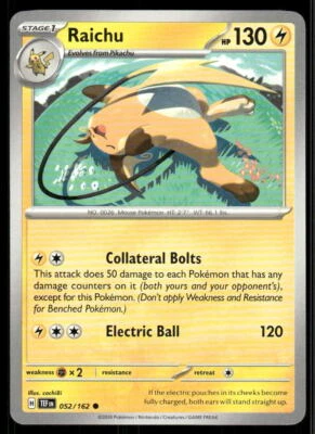 SV05: Temporal Forces #052/162 Raichu - Image 1 of 2