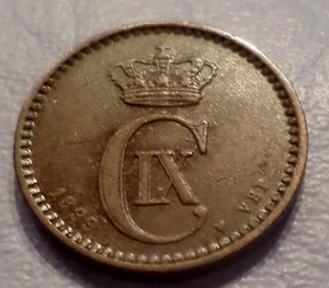 DENMARK  COIN 1 ORE 1899 AU - Picture 1 of 2
