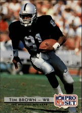 1992 Pro Set Football Card #210 Tim Brown
