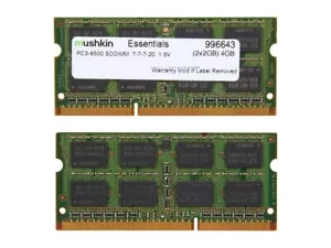 Mushkin 4GB (2 x 2GB) Enhanced Essentials (PC3 8500) DDR3 1066 - 996643 - Picture 1 of 3