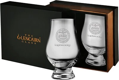 Juego de dos vidrios en caja The Glencairn Laphroaig Islay Crest Foto 1 de 4
