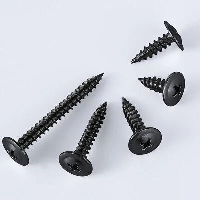 CYW, STRONG-POINT, IFG AND OTHERS Modified Truss Head Self piercing sharp point Screws #8x 1/2"- 3" K-Lath Black