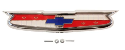 Trim Parts Hood Emblem and Bezel Assembly For 1955 Chevy Bel Air Nomad 150 210 - Image 1 of 4