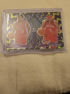 Allen Iverson/Tyrese Maxey Optical Illusions Prizm 2024-25 Donruss Optic #3 - Bild 1 von 2