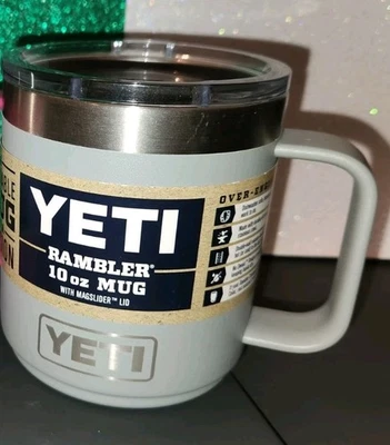 YETI Rambler 10 oz Mug Stainless Steel w/ MagSlider Lid Granite Grey Gray, Rare - Image 1 of 2