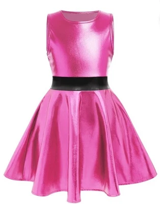 IBTOM CASTLE Niños Niñas Halloween Disfraz Holográfico Patinador Vestido Metálico 9-10 Foto 1 de 3