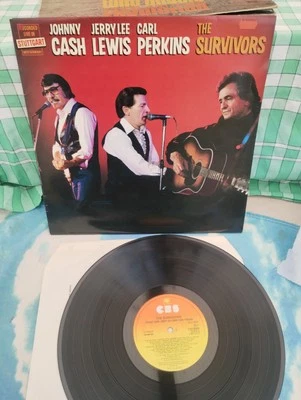 Johnny Cash, Jerry Lee Lewis, Carl Perkins -The Survivors NEAR MINT UK Vinyl LP - Image 1 of 3