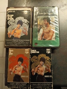 VINTAGE BRUCE LEE 4 VHS TAPE Collection  1986 Kung Fu Fighting - Picture 1 of 6