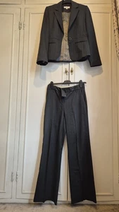 Two-Peice Subtle Pinstrip Grey Suit Jacket And Trouser Size 6/8 - Next - Picture 1 of 10