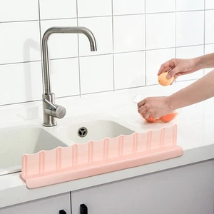 Pool Water Barrier Sink Splash Guard Protector Silicone Baffle Kitchen - Picture 1 of 11