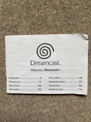Sega Dreamcast Visual Memory Unit VMU Instruction Manual - RARE - Image 1 of 3