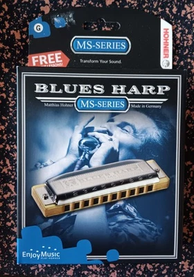 Armónica diatónica HOHNER Blues Harp modelo 532 MS 10 agujeros; llave de G Foto 1 de 2