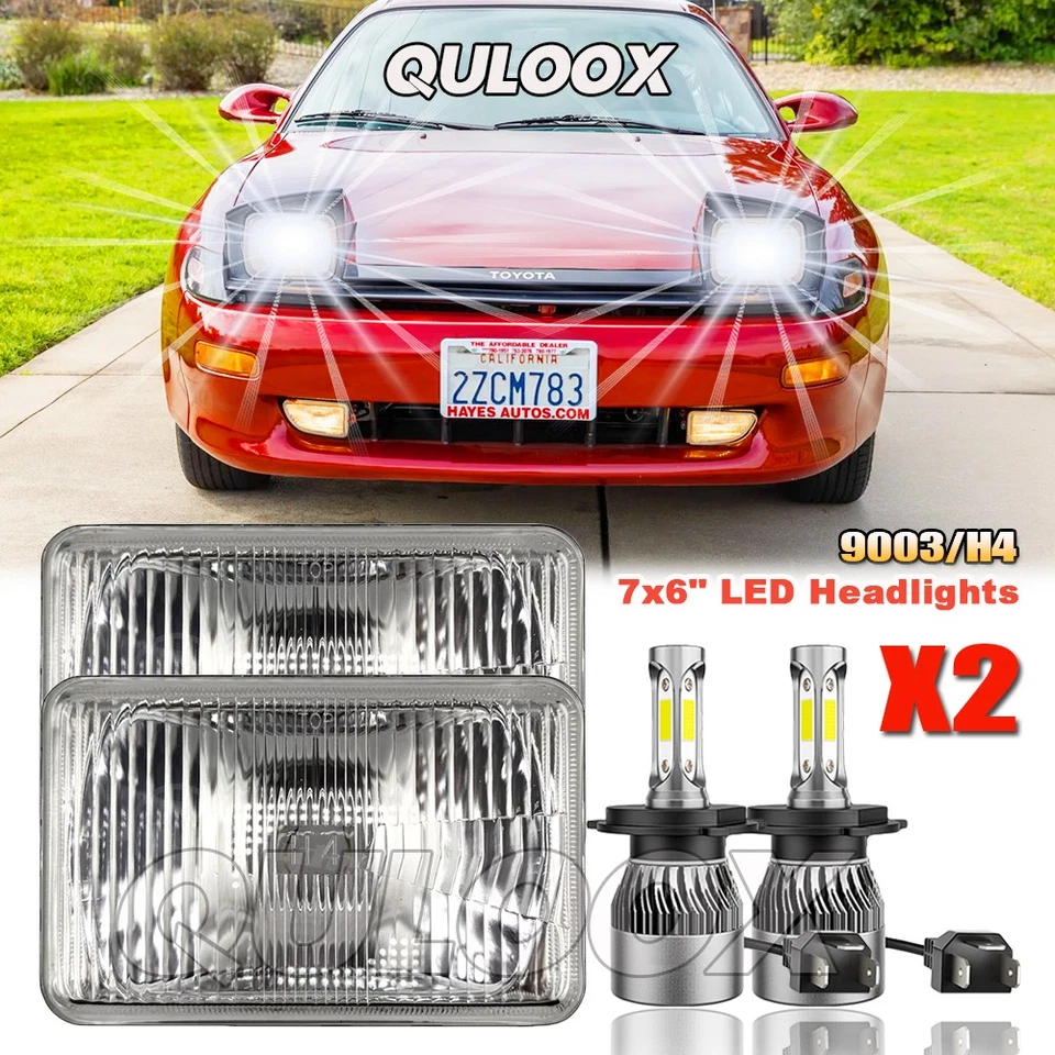 7X6" LED Headlight DRL High/lo Beam For Toyota Celica 1982-1993 Pickup 1982-1995 - Imagem 1 de 4