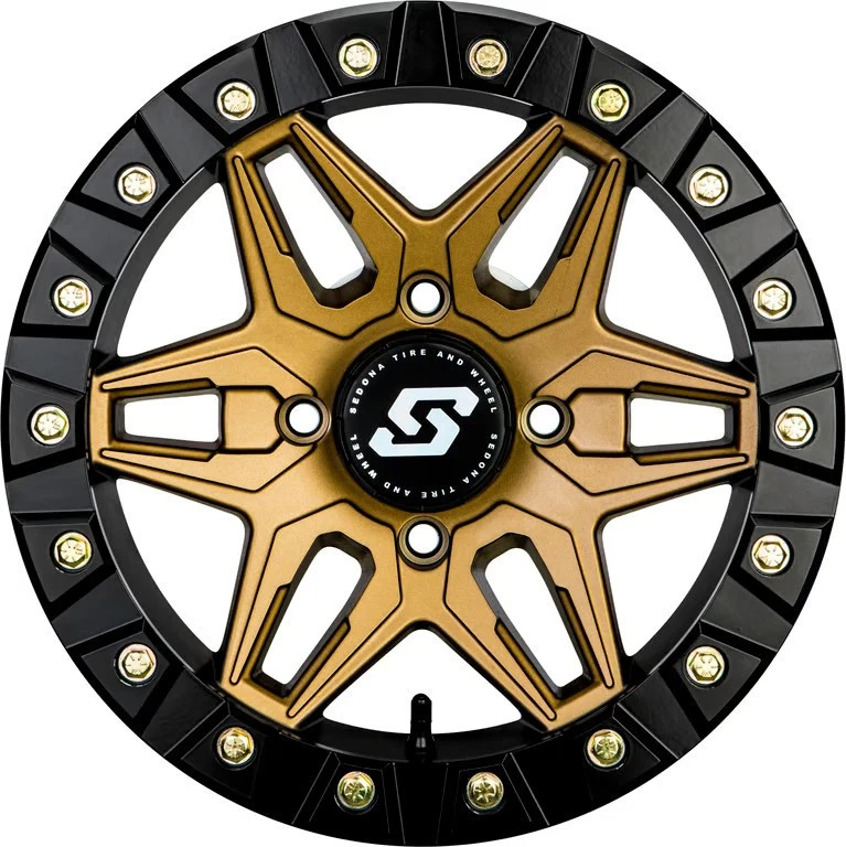 Sedona Split Six Beadlock Wheel - 14x7 - 5+2 Offset - 4/137 12mm Tapered - Bronz - Image 1 of 4