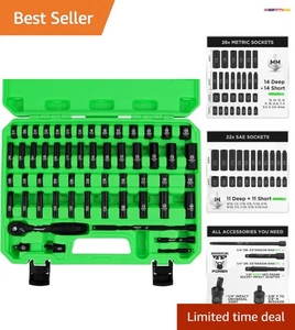 Versatile 1/4" Drive Socket Set - 56 Pieces with Storage Solution Included - Picture 1 of 10