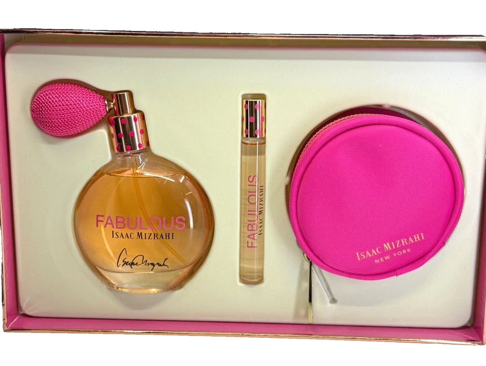 Fabulous By Isaac Mizrahi Eau De Parfum Spray, Rollerball y Monedero Set Nuevo en Caja Foto 1 de 4