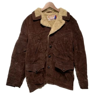 Schott Leather Western Jacket Brown Suede Outer, Used, Made in USA - Picture 1 of 9