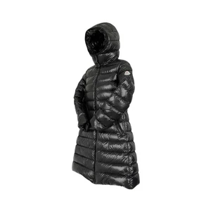 Moncler MOKA 11 Jahre Nylon Daunenmantel 1 Damen schwarz abnehmbare Kapuze - Bild 1 von 17