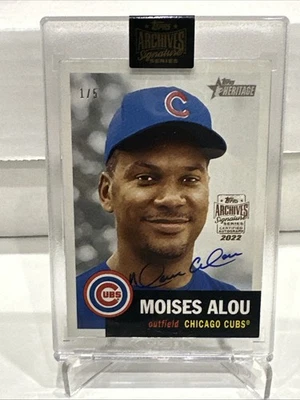2022 Topps Archives Signature Series Retired Player Edition Moises Alou 1/5 - Image 1 of 2