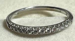 Vintage Helzberg (H.D.S) 14K Weißgold & Diamant Ehering  - Bild 1 von 11