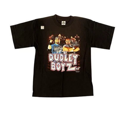 Camiseta De Colección 2000 WWF Dudley Boyz Juvenil X-Grande Negra Lucha NUEVA Foto 1 de 4