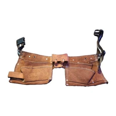 Cinto de carpinteiro Nicholas ferramenta de couro genuíno 8 bolsos - Imagem 1 de 4