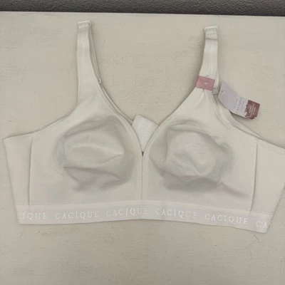 Sujetador Cacique Sin Forro Cobertura Completa Sin Alambres Blanco Talla 46C Nuevo Foto 1 de 4
