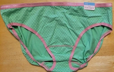 Bragas Cacique Lane Bryant Hipster Algodón Retirado Verde Lunares Talla 14-16 Foto 1 de 4