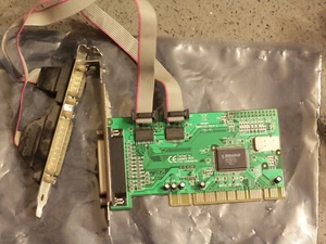 PCI Card 1 x Parallel 2x Serial RS232 COM Ports MOSCHIP MCS9835CV FG-PIO9835 - Picture 1 of 4