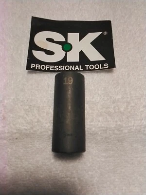 S-K  8939 19mm  DEEP 3/8" DRIVE IMPACT SOCKET MM 6PT  - Image 1 of 4
